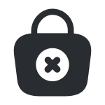 Bag Cross SVG Icon